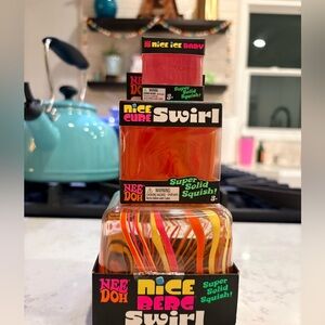 NeeDoh Nice Berg Swirl Squish Toy trio!